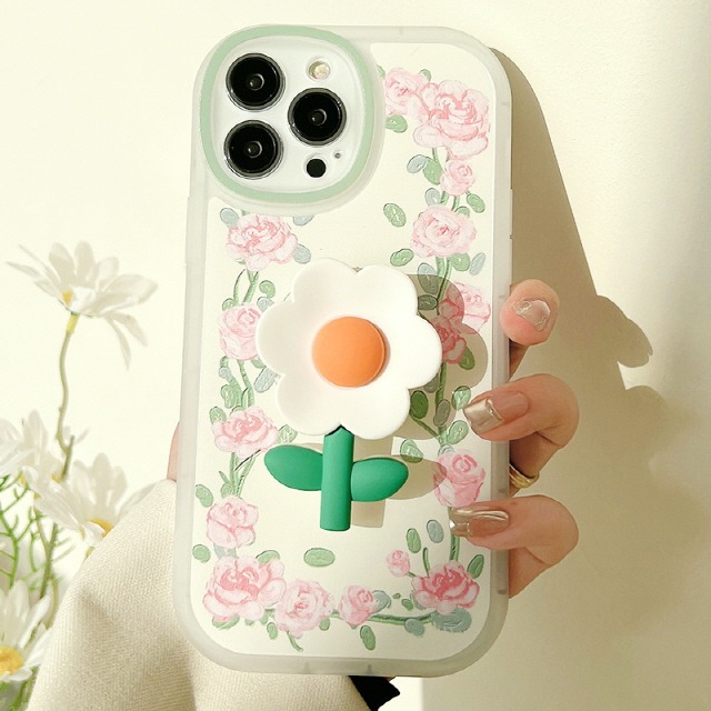 아이폰 13 프로맥스 스마트톡케이스  귀여운 꽃 스마트톡세트